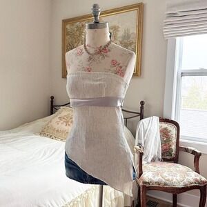 Y2K trixxi white strapless handkerchief top size medium